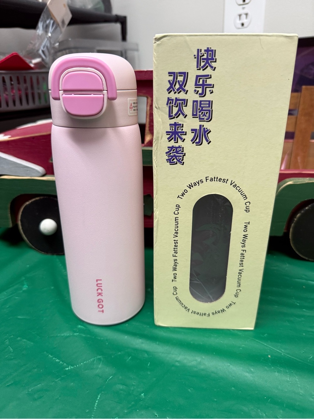 Pink Kids Vacuum Water Bottle - Travel Thermos